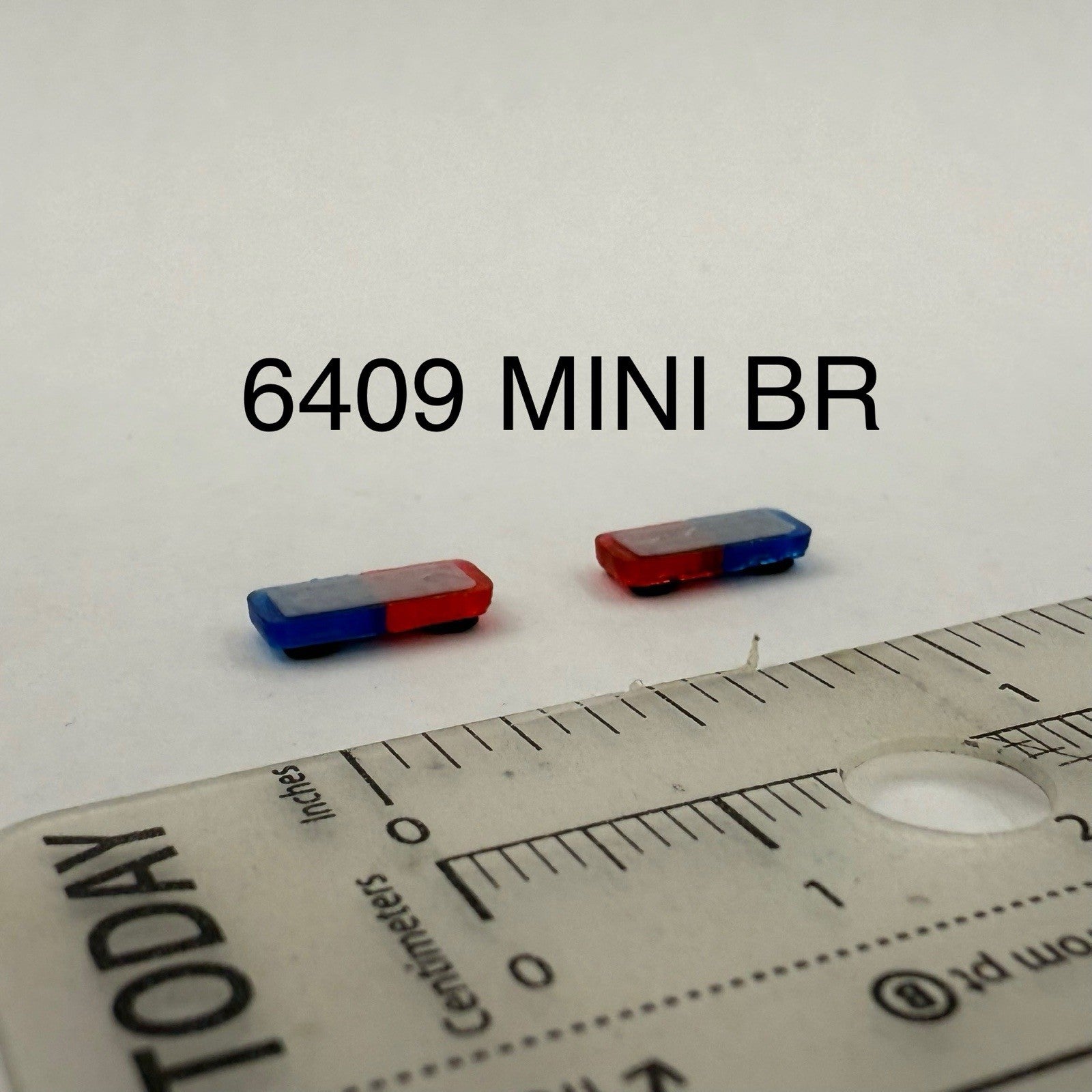 2 Pack 1/64 Mini Whelen Edge Blue Red Lightbar Gray Top Cover Police Fire EMS0