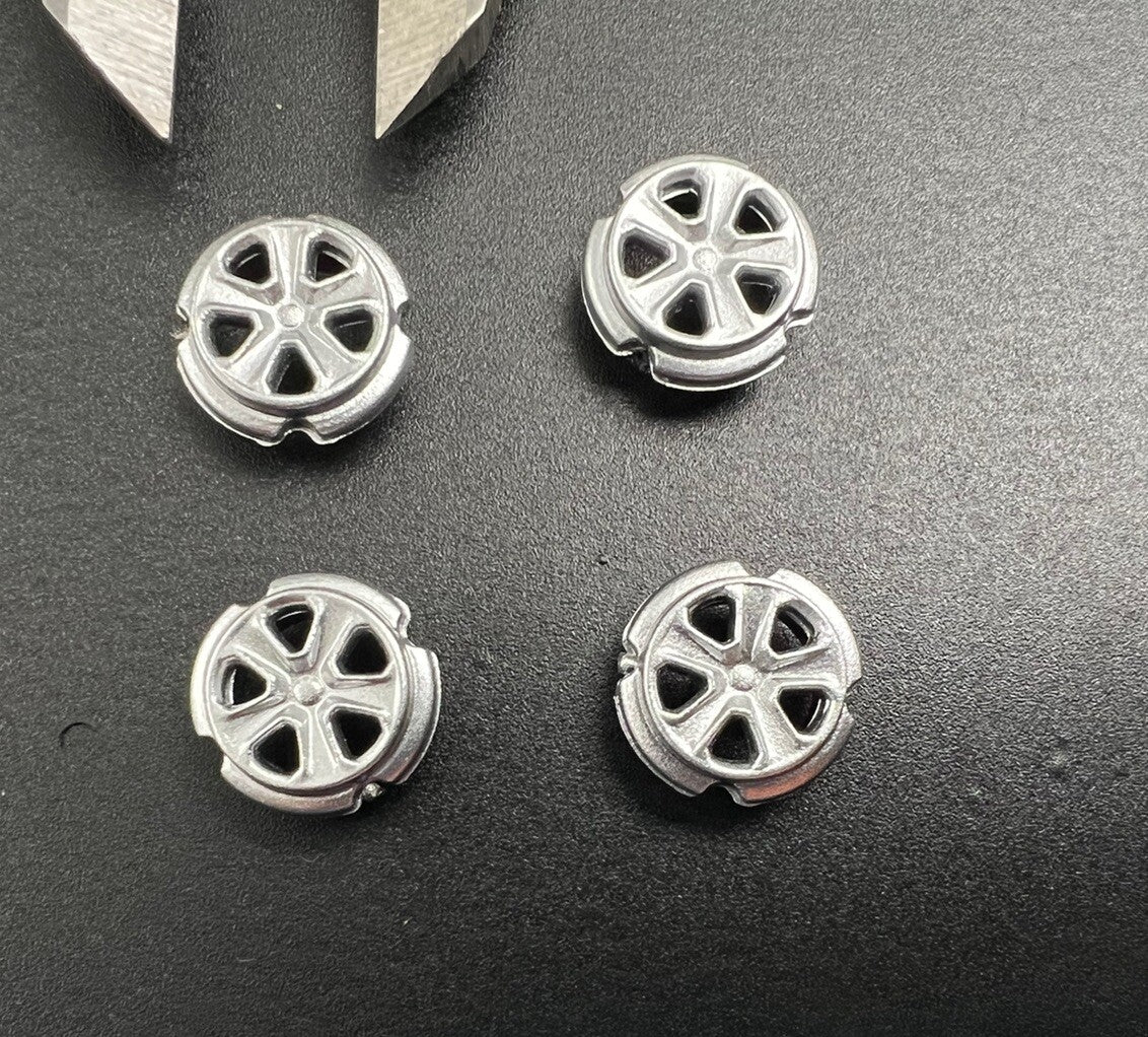 Set Of 4 Wheels For 1/43 O Scale Motormax Greenlight Ford Explorer Police SUV2