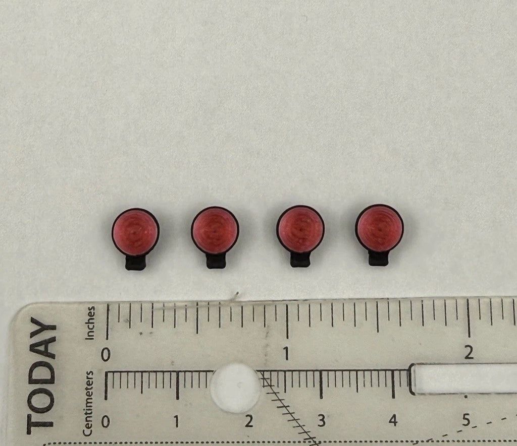 1/24 25 Scale Model Non Functional Red Vintage Round Light 24370