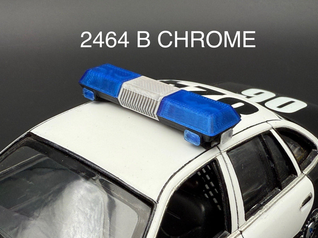 1/24 25 Scale Blue Chrome Streethawk Lightbar Police 24640