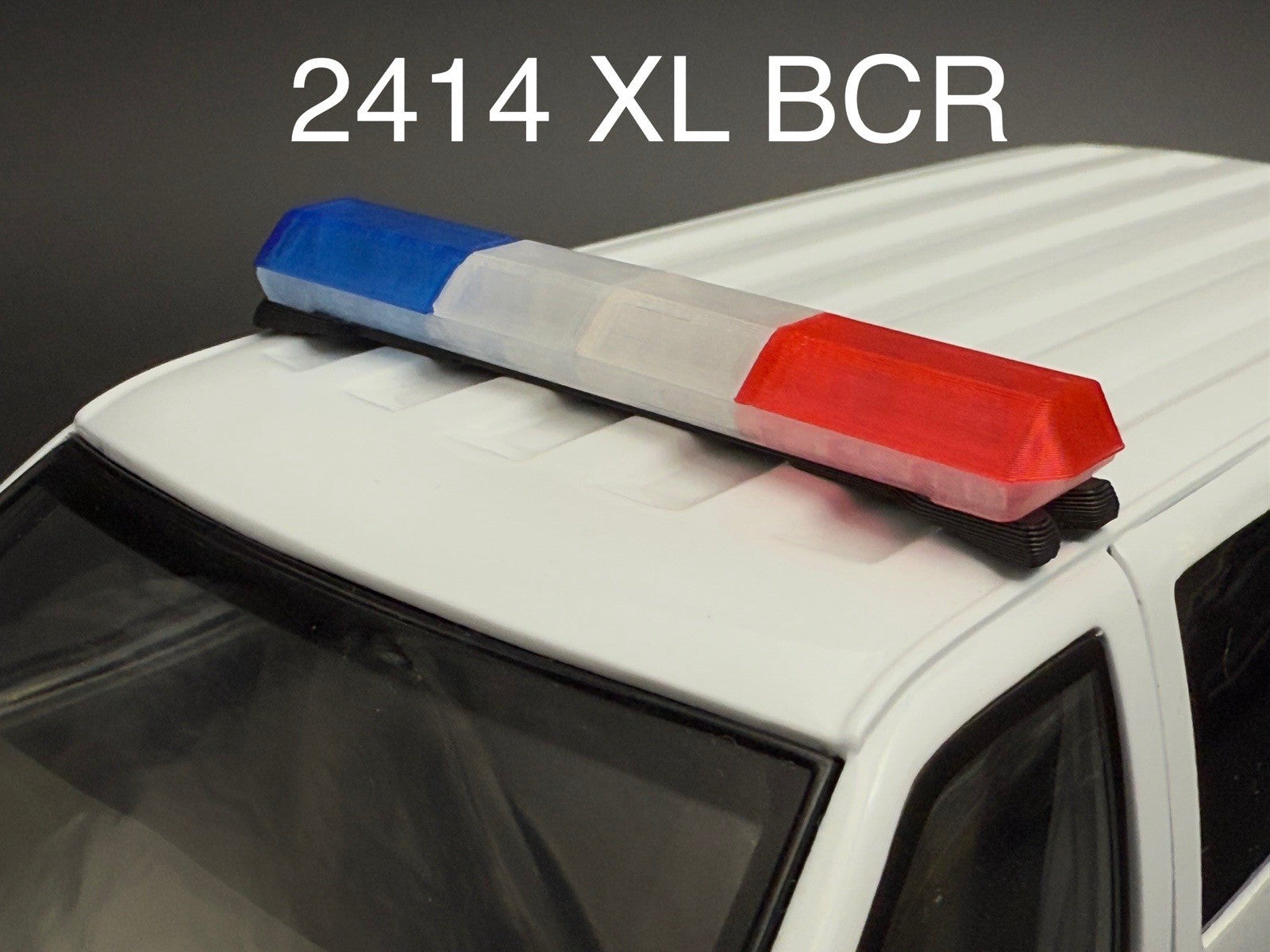 1/24 25 Scale Model Blue Clear Red Code 3 MX7000 XL Lightbar Truck Width 58” 0