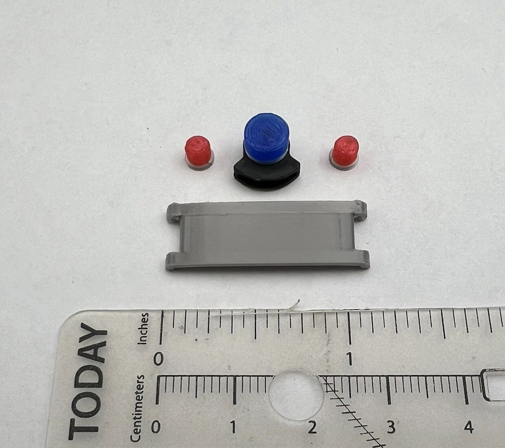 1/43 Vintage Red Beacon Blue Beacon With Siren Speaker Lightbar Police1