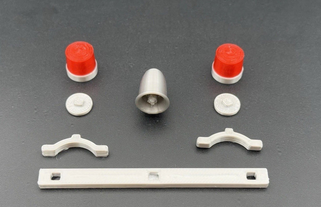 1/24 25 Scale Model Federal Red Twin Beacon Ray Police Lightbar Visibar 2456R1