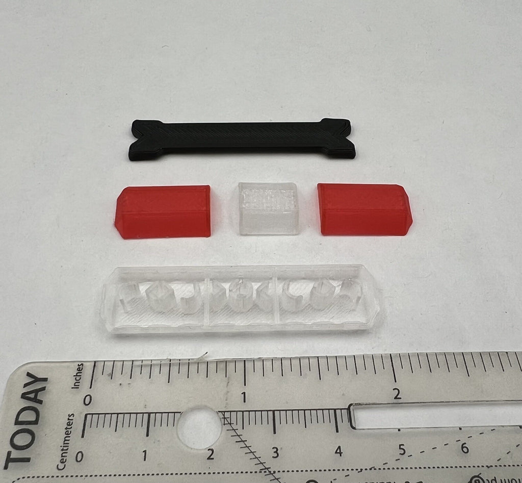 1/24 25 Scale Clear Red Code 3 MX7000 Lightbar Internal Lens Police Sheriff Fire1