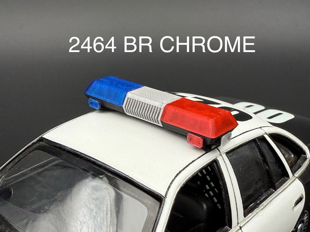1/24 25 Scale Blue Red Chrome Streethawk Lightbar Police 24640