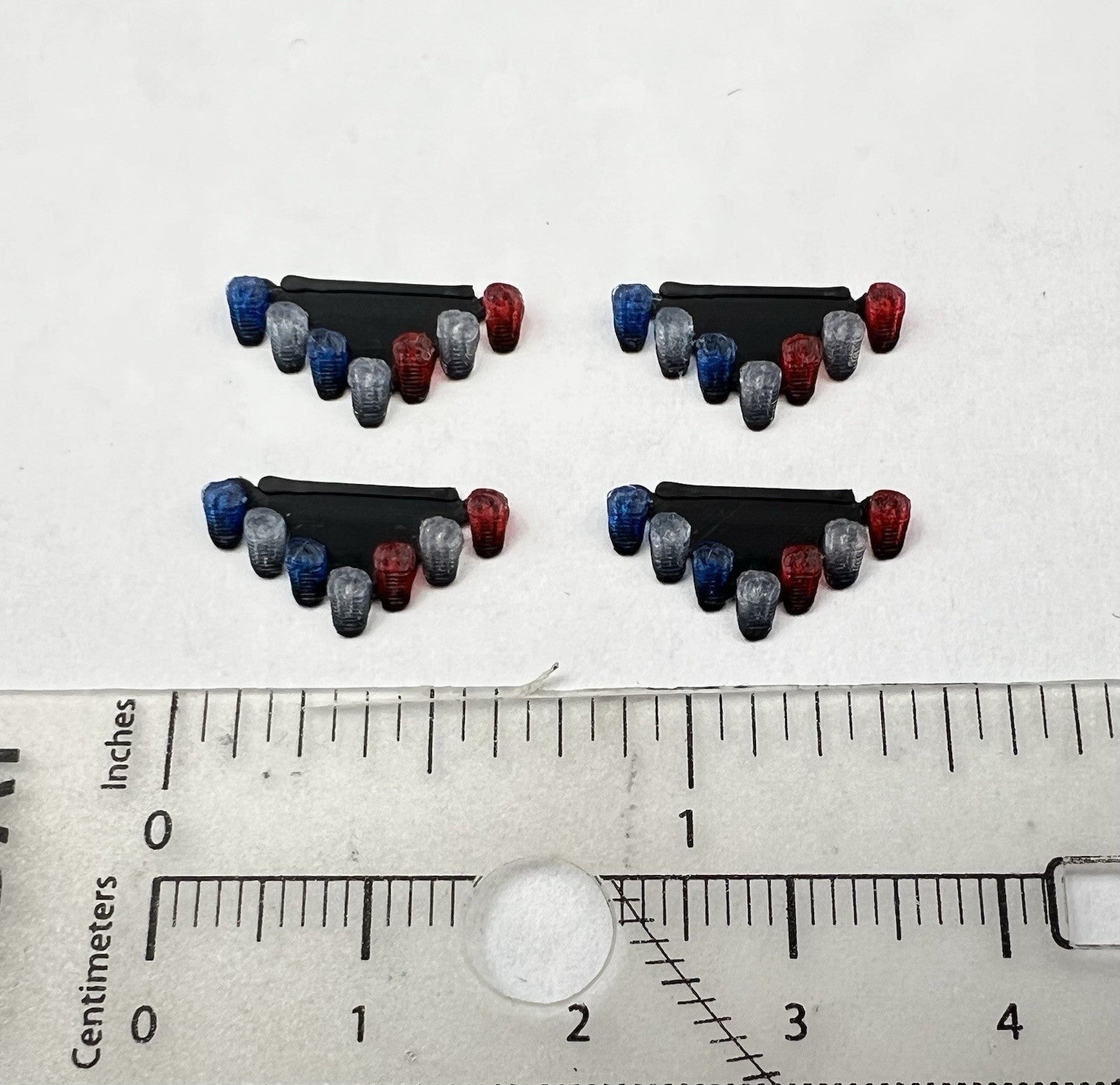 4 Pack 1/87 HO Blue Red Vector Vision Lightbar Police Sheriff Fire State Patrol1
