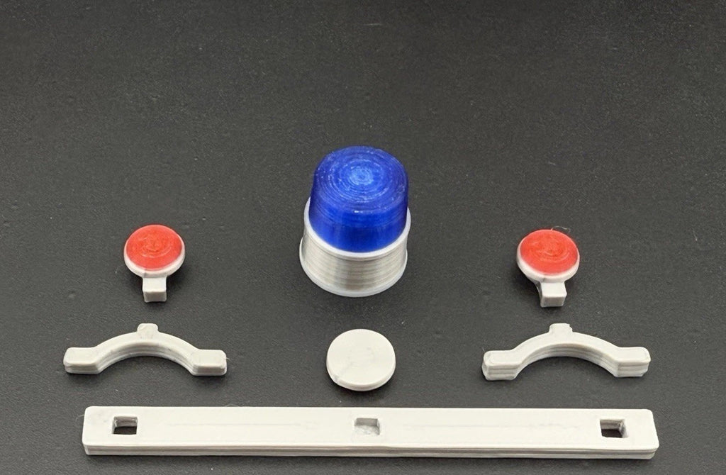 1/24 25 Scale Visibar CJ 184 284 Red Beacon Blue Lollipop Police Light 2456RBR1