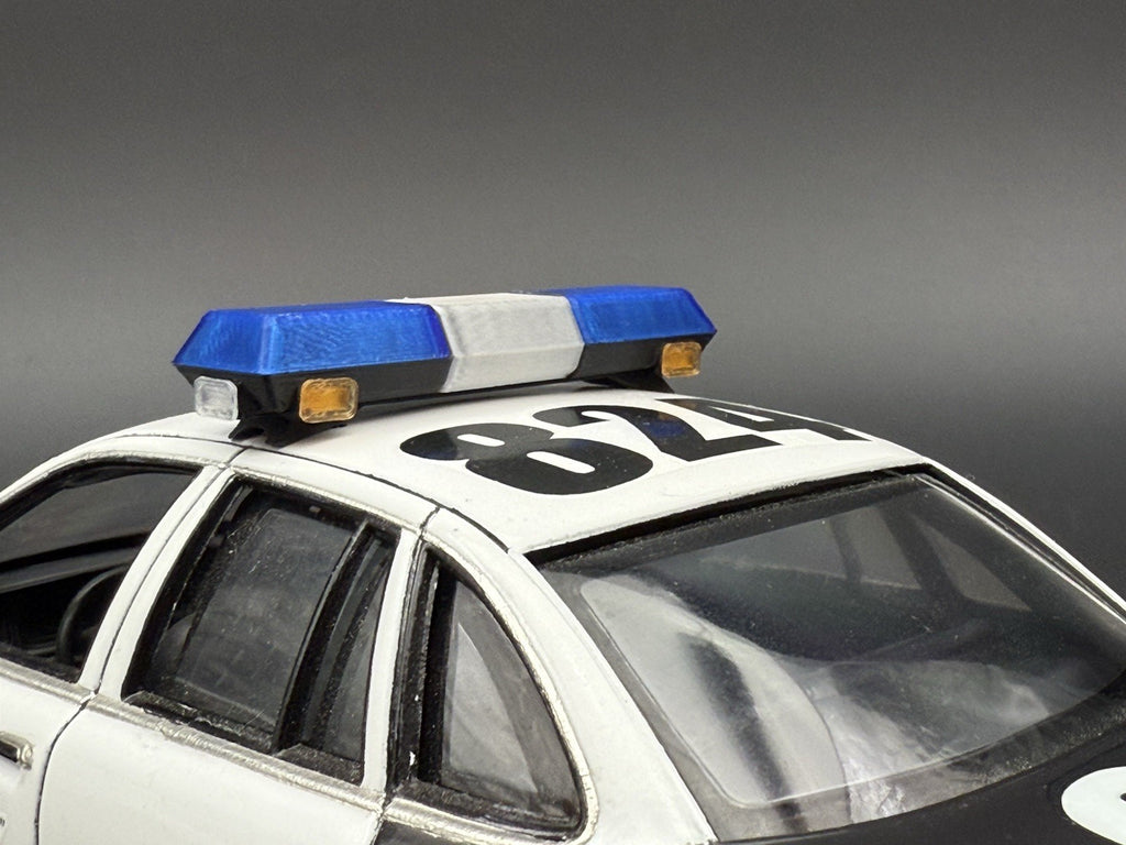 1/24 25 Scale Blue Chrome Streethawk Lightbar Police 246418