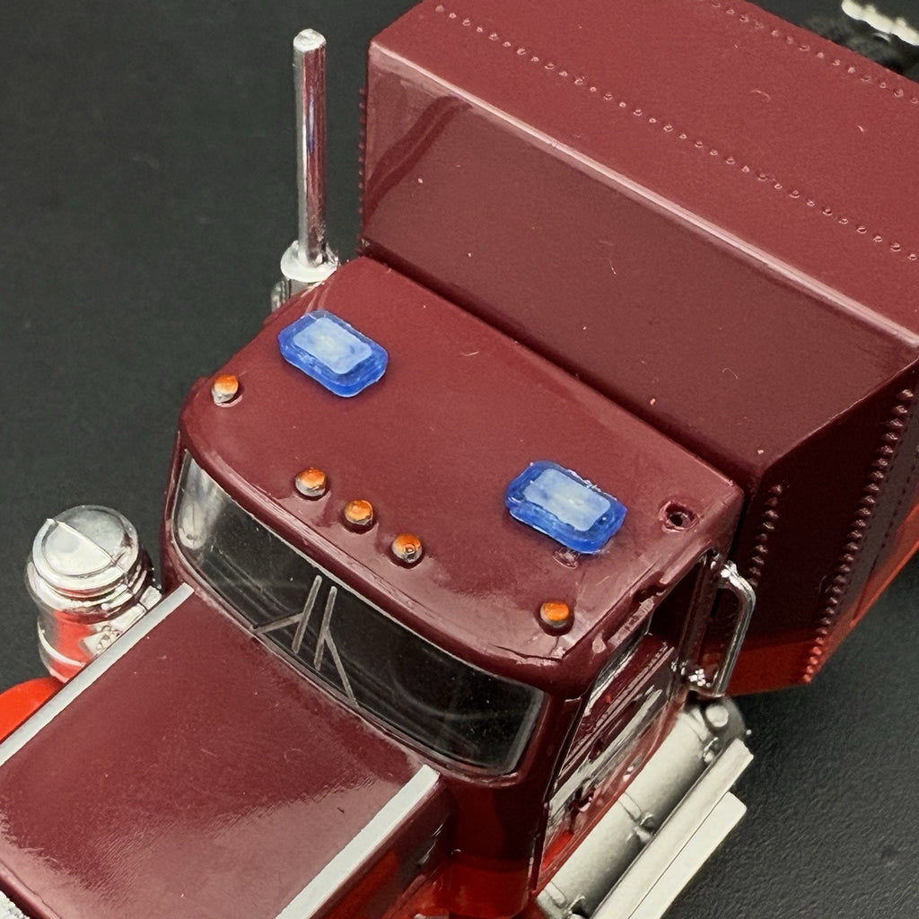 8 Pack 1/87 HO Scale Whelen Edge Mini Blue Lightbar Fire Truck Police 87102