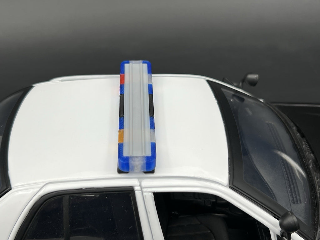 1/18 LED Ready Whelen Edge Massachusetts Police Lightbar Blue Clear Amber Red8