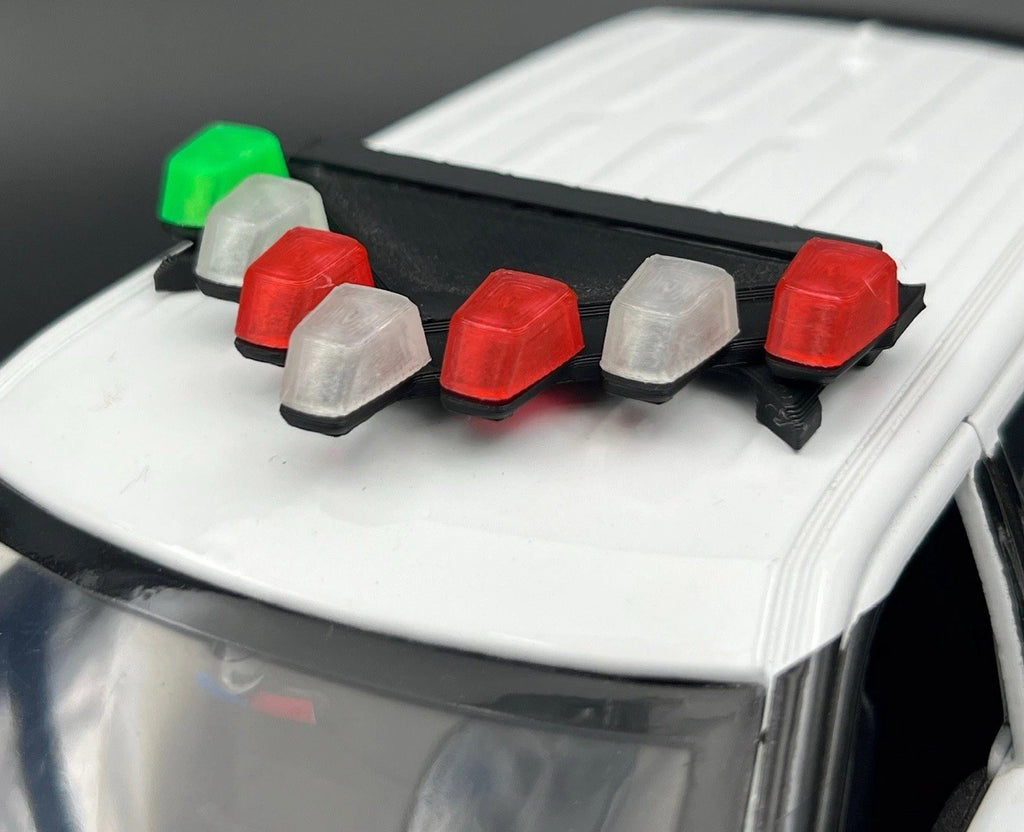 1/24 LED Ready Chicago Fire Federal Signal Vector Vision Lightbar Car CFD Green0