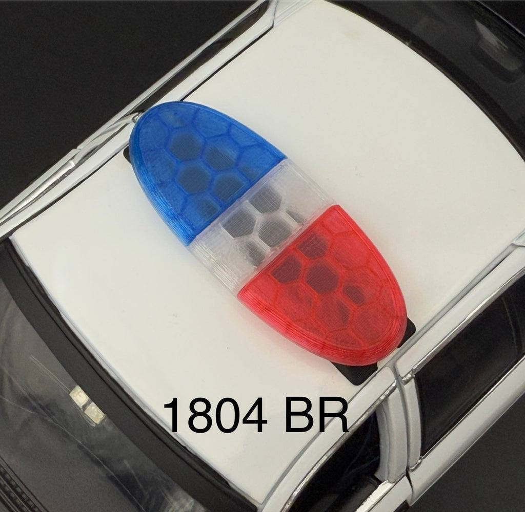 1/18 Scale Model LED Compatible Blue Red Federal Arjent Lightbar Police 1804BR0