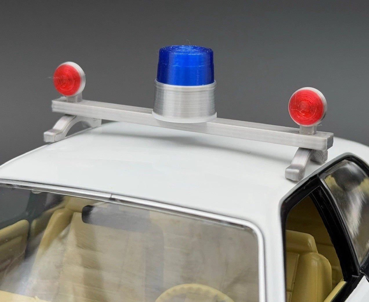 1/24 25 Scale Visibar CJ 184 284 Red Beacon Blue Lollipop Police Light 2456RBR0