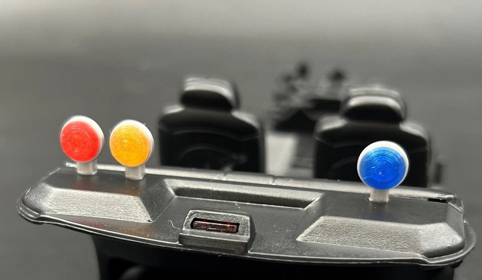 3 Pack 1/43 Scale Model Blue Red Amber PAR Round Deck Light Police 4345 CHP5