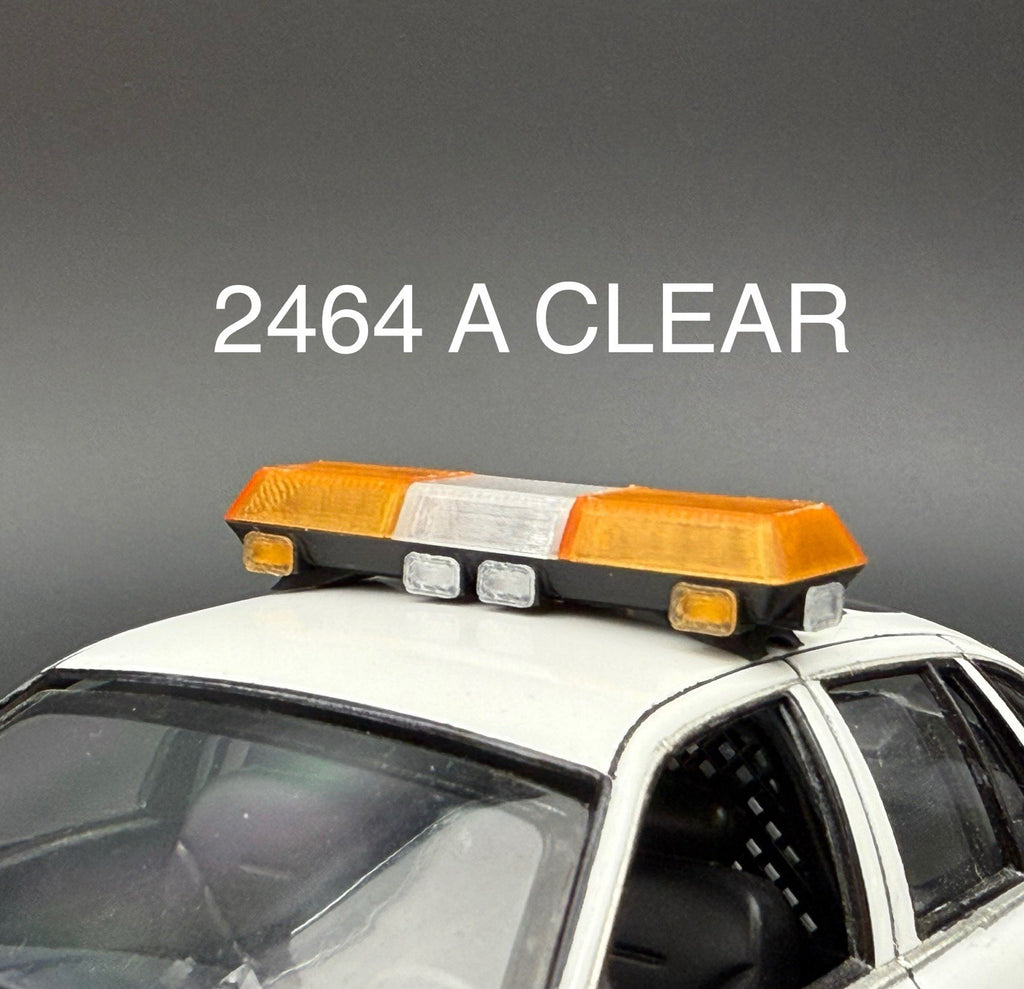 1/24 25 Scale Amber Clear Streethawk XL Lightbar Police 2464AClearXL1