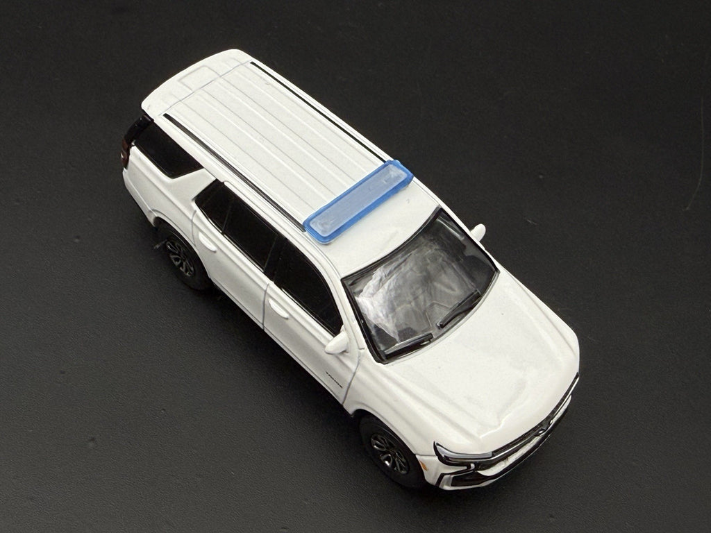2-Pack 1/64 Scale Model Silver Top Blue LED Style Whelen Lightbar 6402BS4