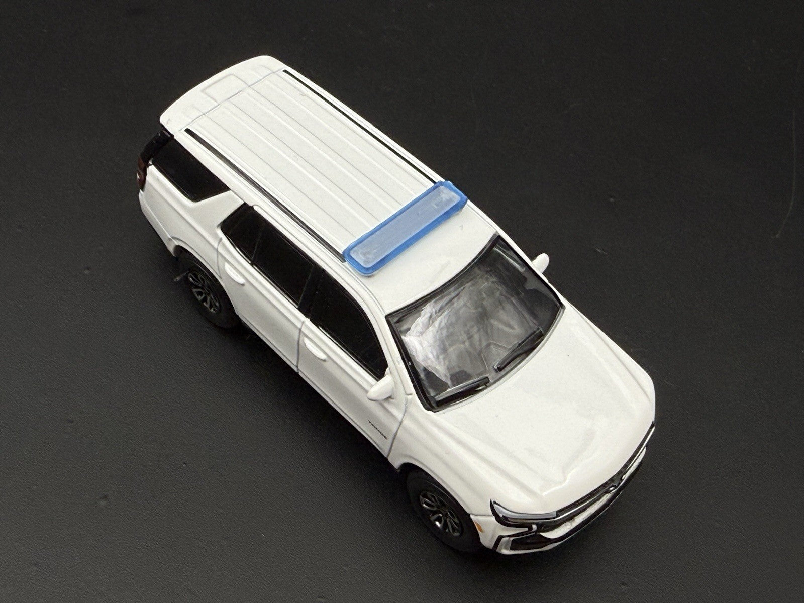 2-Pack 1/64 Scale Model Silver Top Blue LED Style Whelen Lightbar 6402BS4