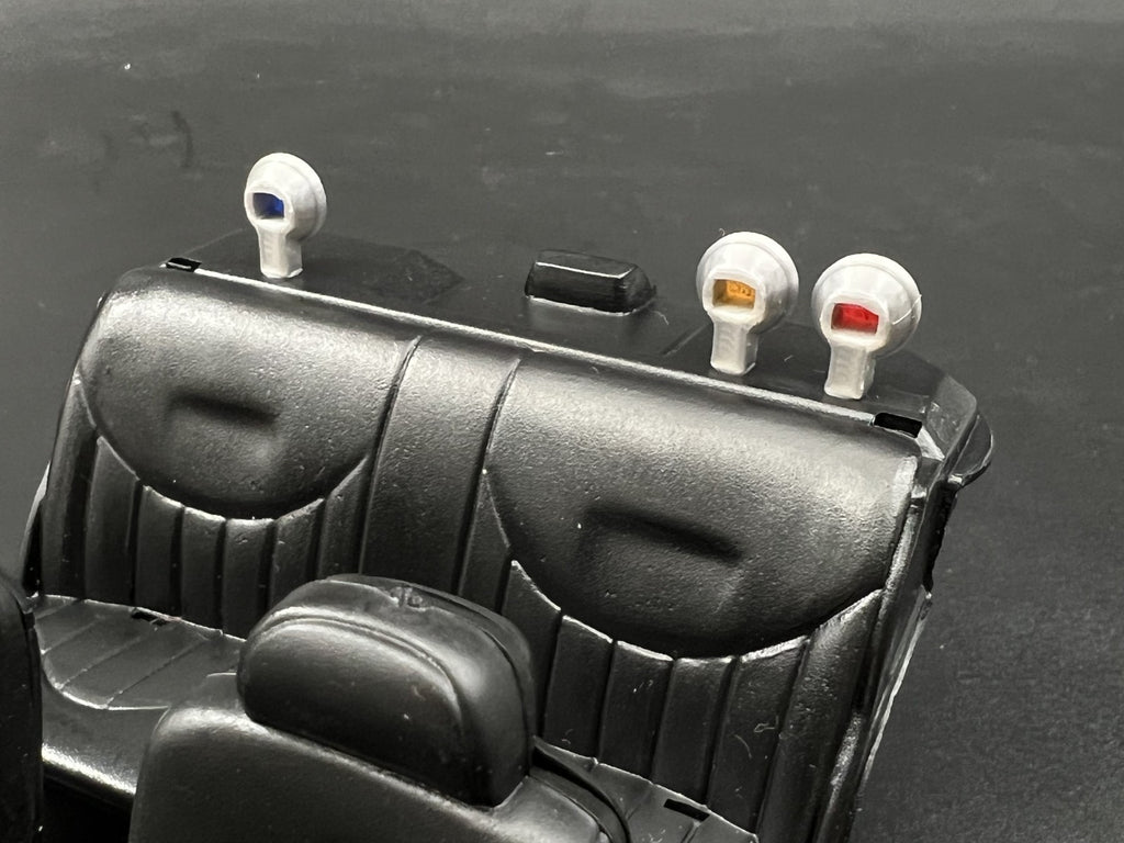 3-Pack 1/18 Scale LED Ready Blue Red Amber PAR Round Deck Light CHP Style 18404