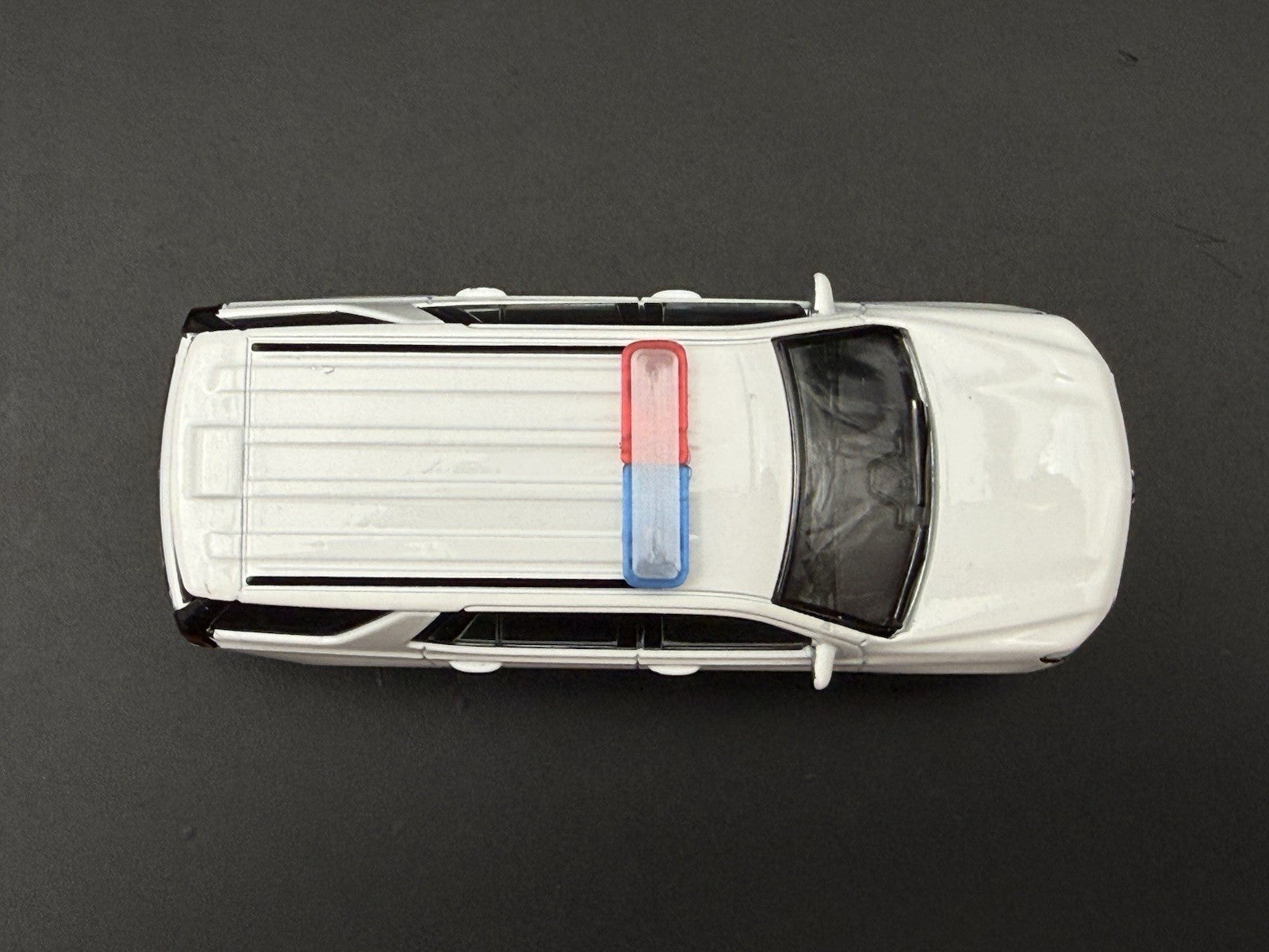 2-Pack 1/64 Scale Model Silver Top Blue Red LED Style Whelen Lightbar 6402BRS28