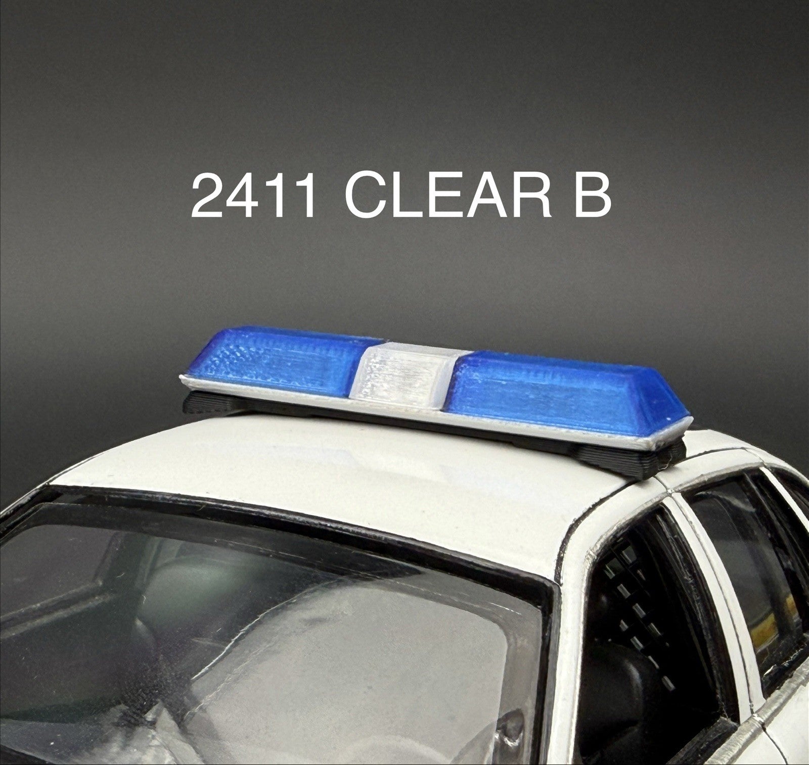 1/24 1/25 Scale Model Blue Clear Code 3 LP6000 Lightbar Police Fire 2411ClearB0
