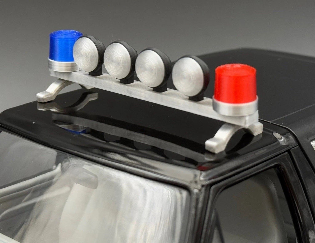1/24 Scale Model Twin Beacon Ray Blue Red Police Lightbar Visibar 2461 LAPD0