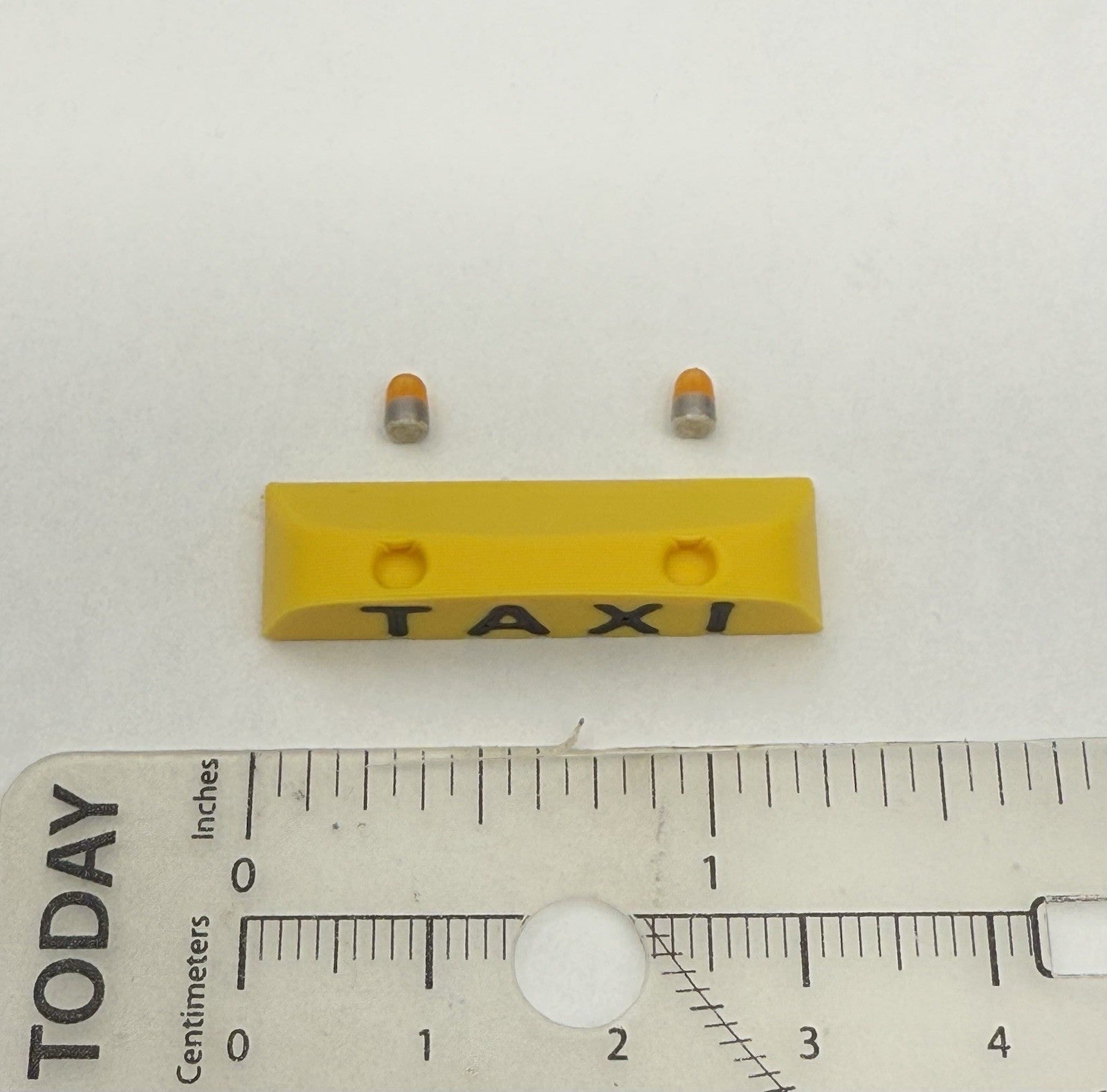 1/18 Scale Model Taxi Sign With Two Amber Lights And Lettering San Diego1
