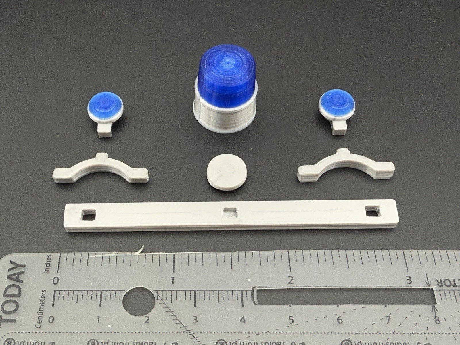 1/18 LED Ready Federal Visibar CJ 184 284 Blue Beacon Blue Lollipop Police Light1
