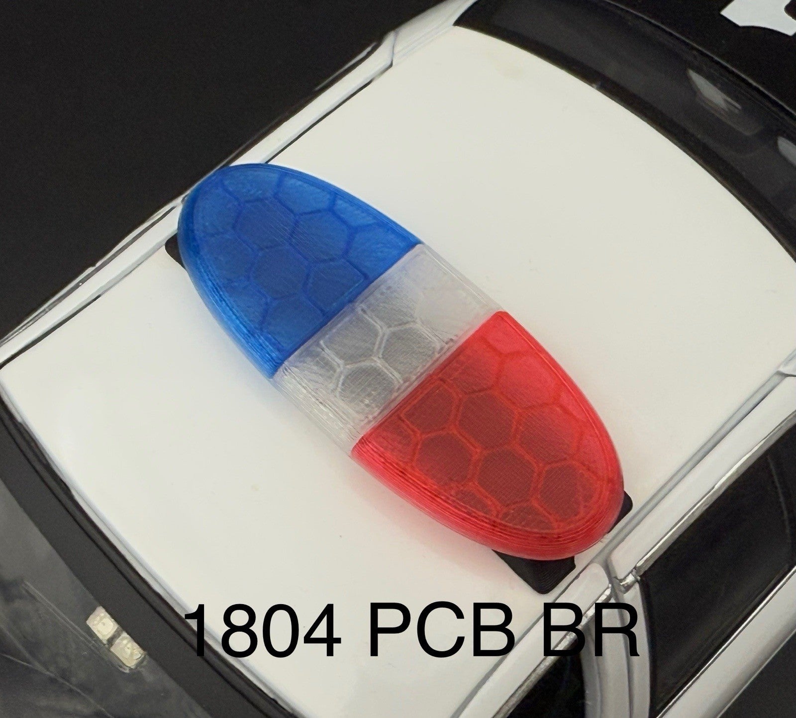 1/18 PCB Ready Blue Clear Red Federal Signal Arjent Lightbar Police 1804PCB BR0