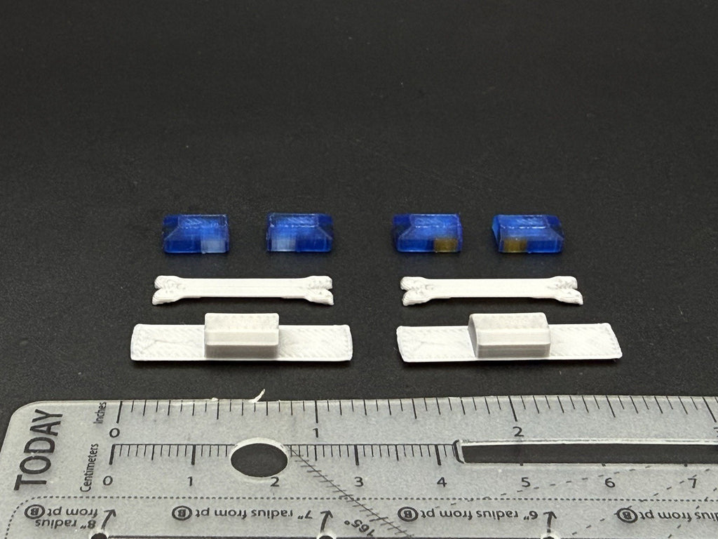 2-Pack 1/43 Scale Model Blue Amber Flasher Smith Wesson 8880 Lightbar 4343B1