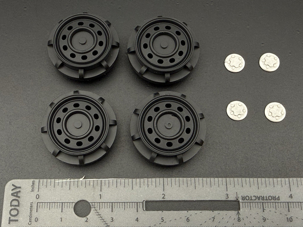 4 Pack 1/18 Scale Model 2006 Steel Wheel For Motormax Crown Victoria Police 18661