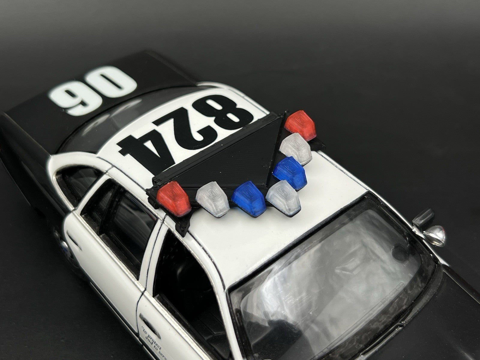 1/24 25 LED Ready Blue Red Federal Signal Vector Vision Lightbar Police LVMPD15