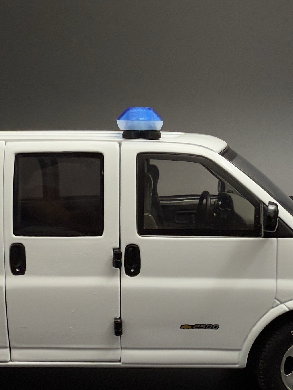 1/24 25 Scale Model Blue Clear Red Code 3 MX7000 XL Lightbar Truck Width 58” 7