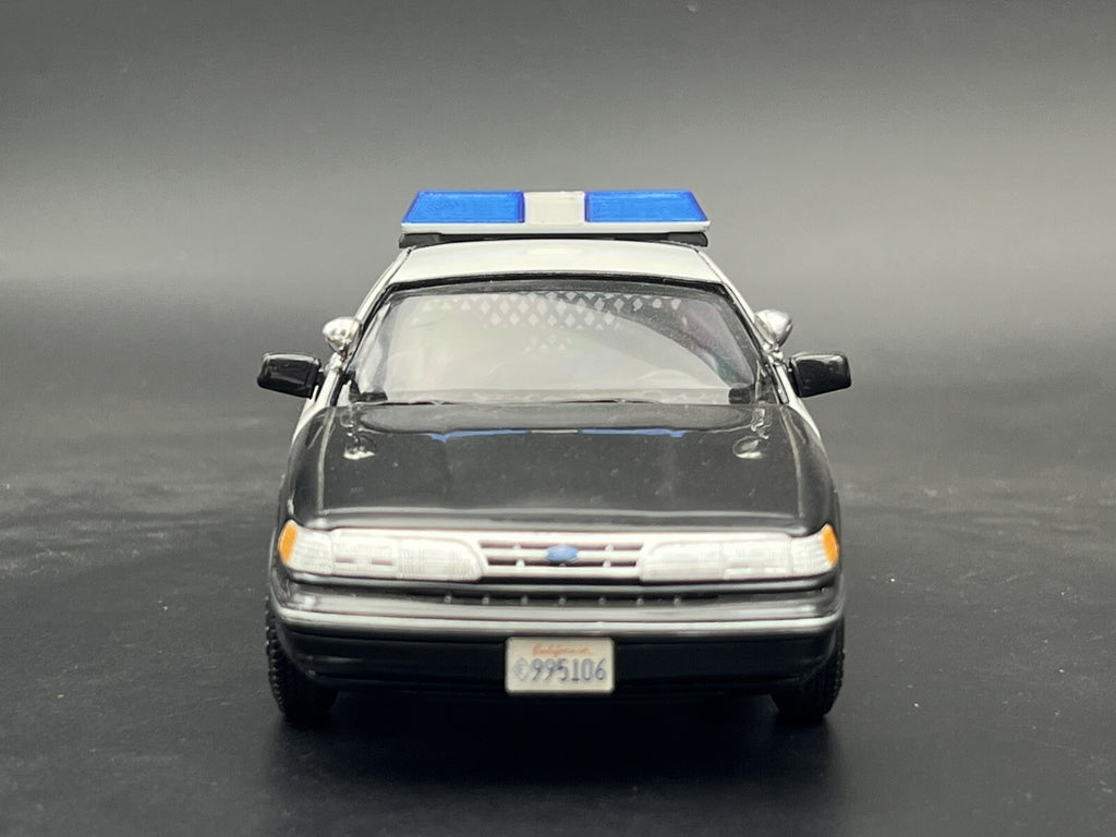 1/24 25 27 Blue Chrome Code 3 LP6000 Lightbar W/ Internal Lens Police Sheriff9