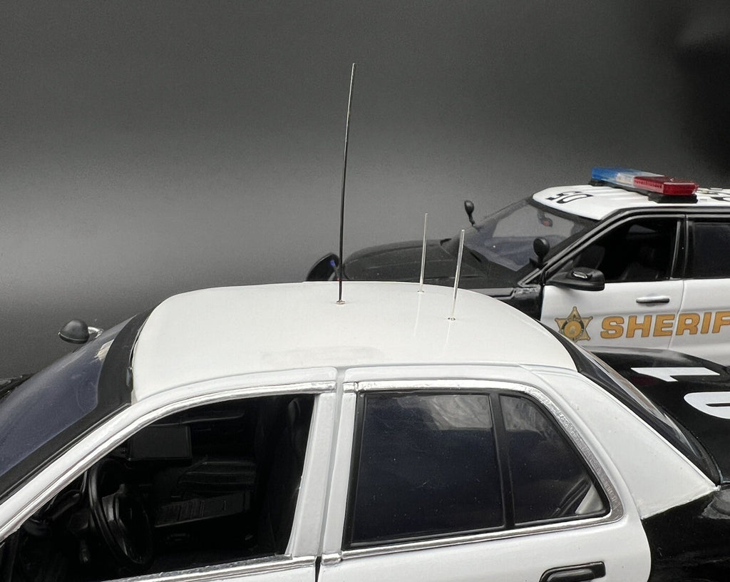 8-Pack 1/18 1/24 Scale Model Metal Antenna For Model Police Cars1