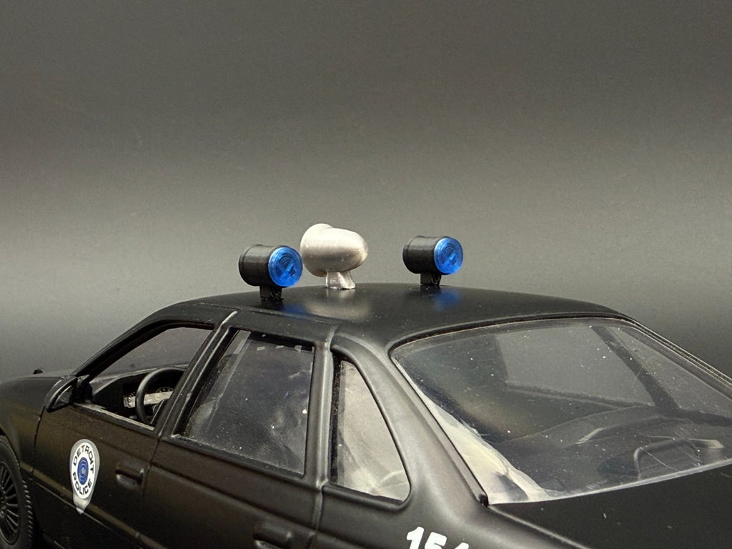 1/24 1/25 Scale Model Blue Can Lights Siren Police 2434B2
