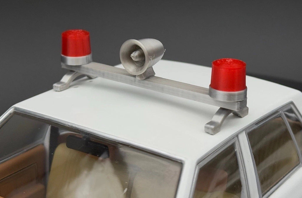 1/24 25 Scale Model Federal Red Twin Beacon Ray Police Lightbar Visibar 2461R0