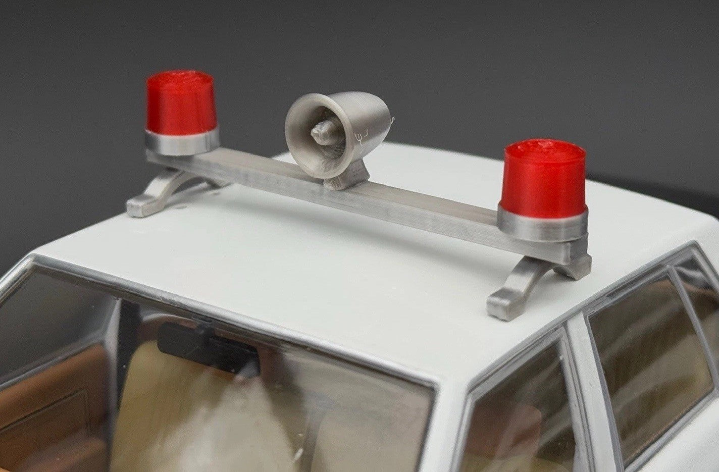 1/24 25 Scale Model Federal Red Twin Beacon Ray Police Lightbar Visibar 2461R0