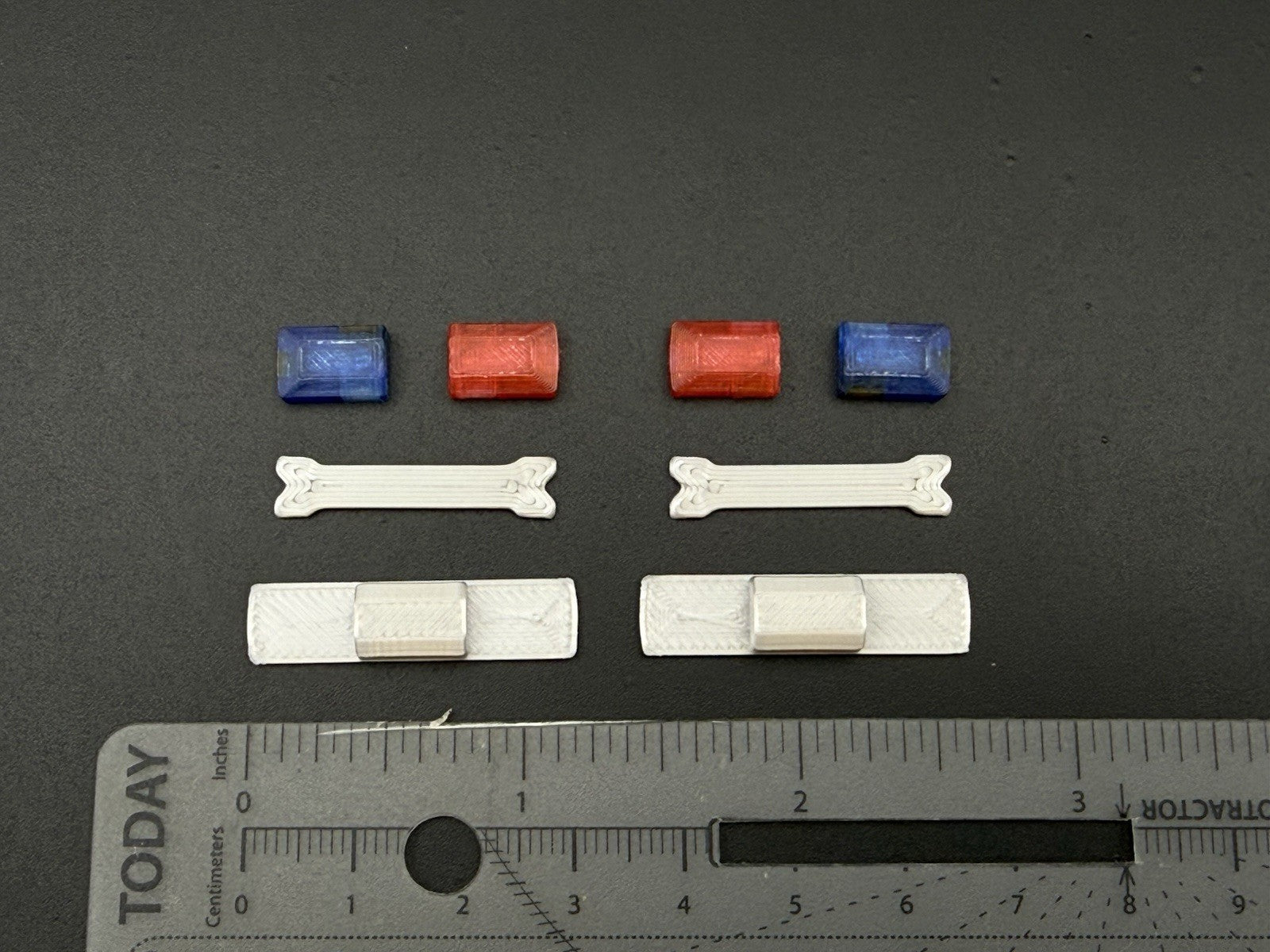 2-Pack 1/43 Scale Model Blue Red Amber Flasher Smith Wesson 8880 Lightbar 4343BR1