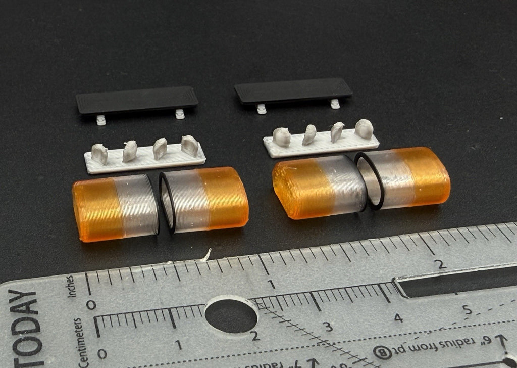 2 PACK 1/24 1/25 LED Ready Mini AeroDynic Lightbar Clear Amber0