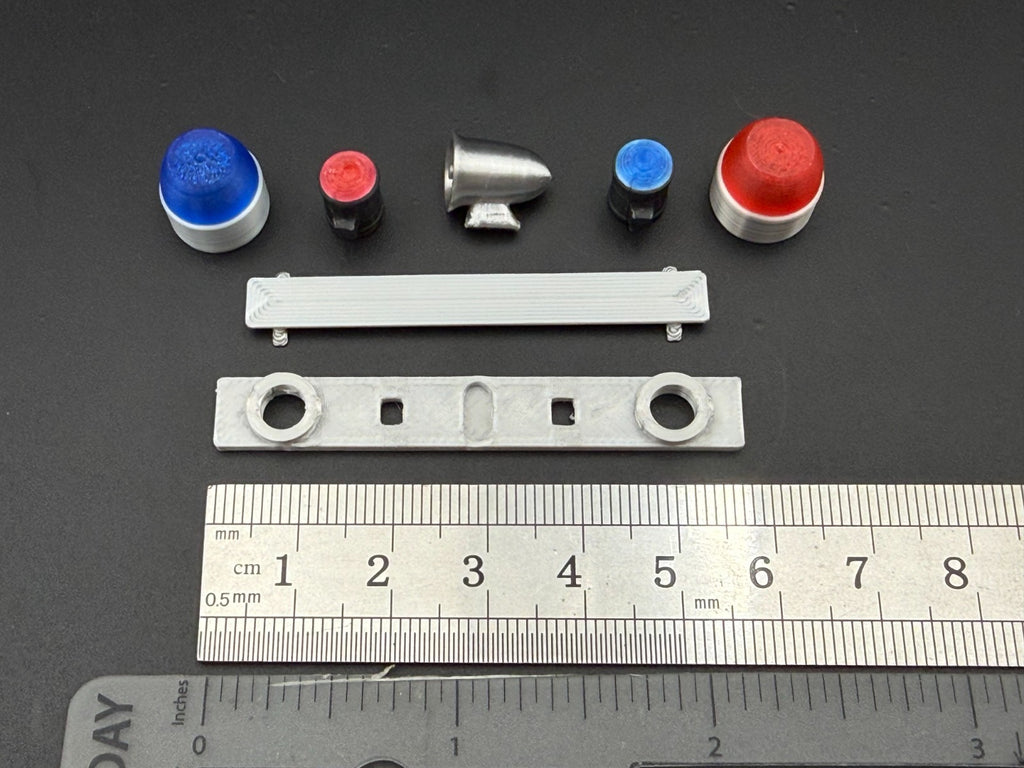 1/24 25 Scale Model Whelen 994 Beacon Crossbar Blue Red Lightbar 2486BR1