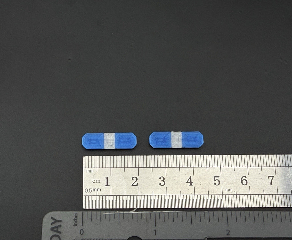 2 Pack 1/64 Scale Model Blue Clear Code 3 Defender Lightbar Police 6408BC7