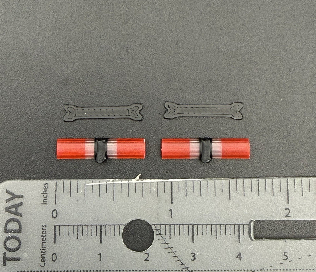 2-Pack 1/64 Scale Model Jetstream Jetsonic Red Lightbar Police Fire 6424R1