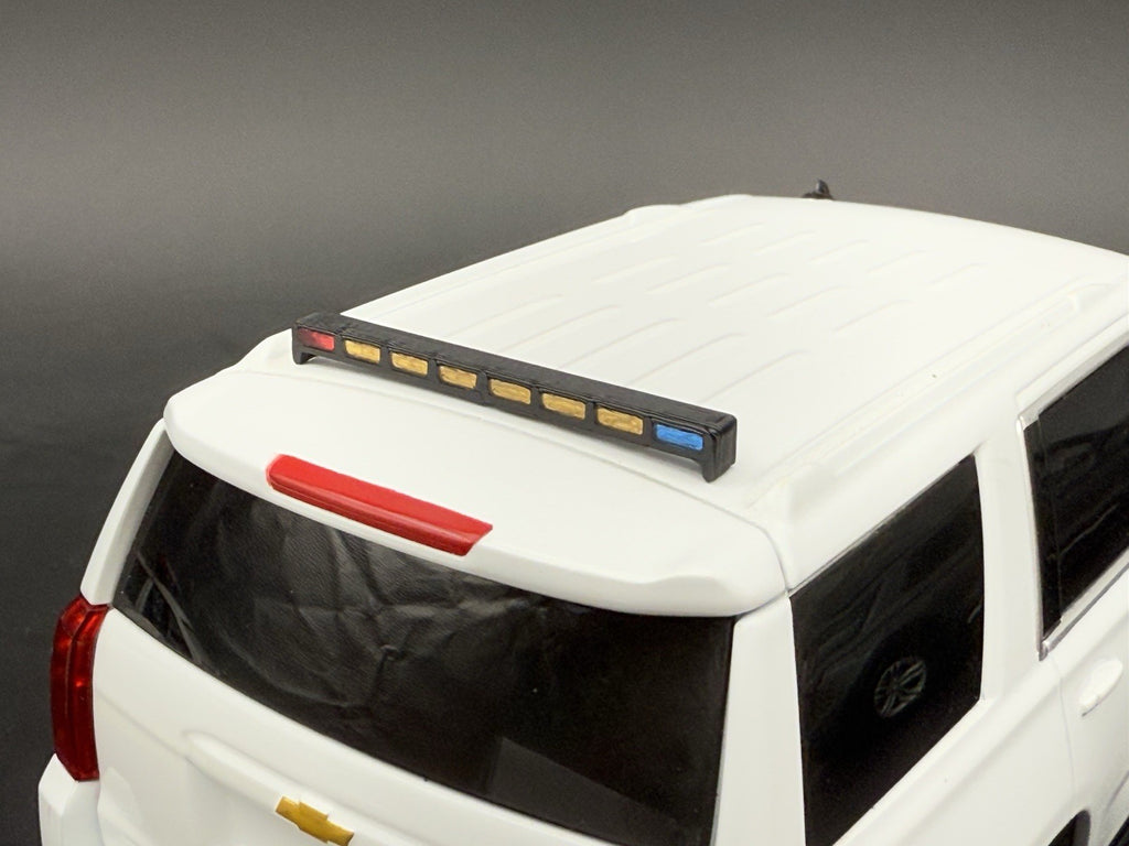 1/24 LED Ready Blue Red Amber Traffic Advisor Arrow Stick Deck Lightbar Police4