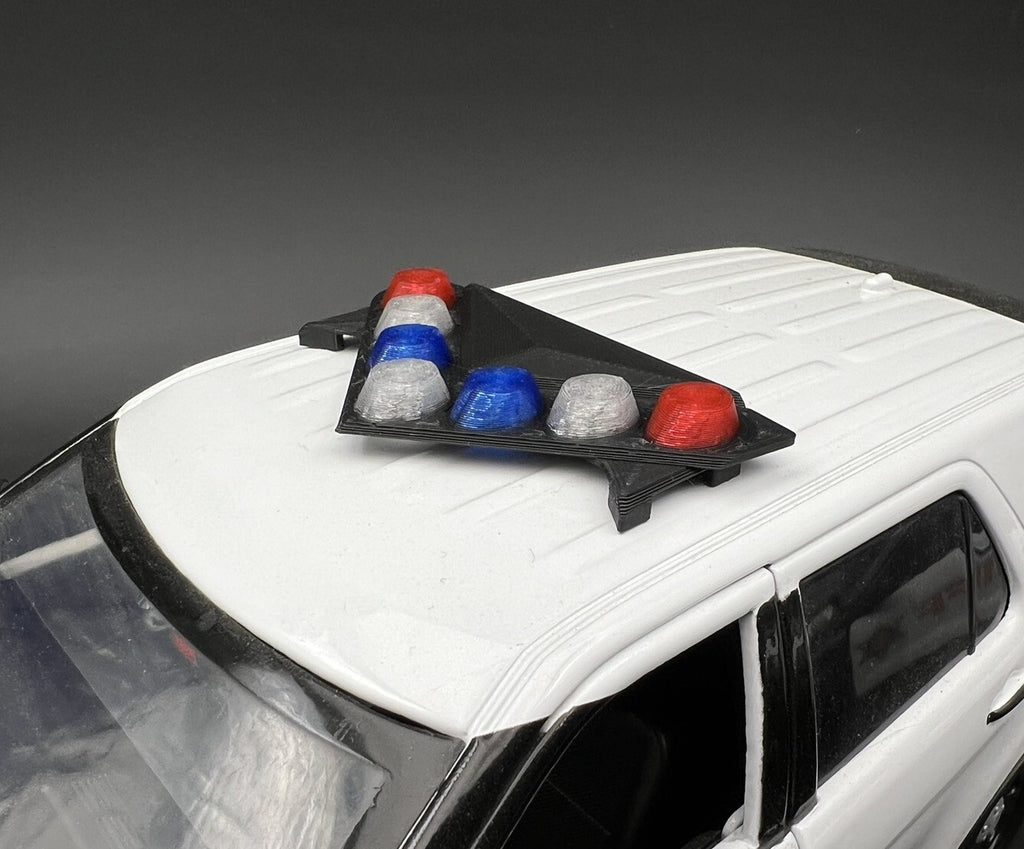 1/18 LED Ready LVMPD Blue Red Federal Signal Vision SLR Lightbar Police Car4