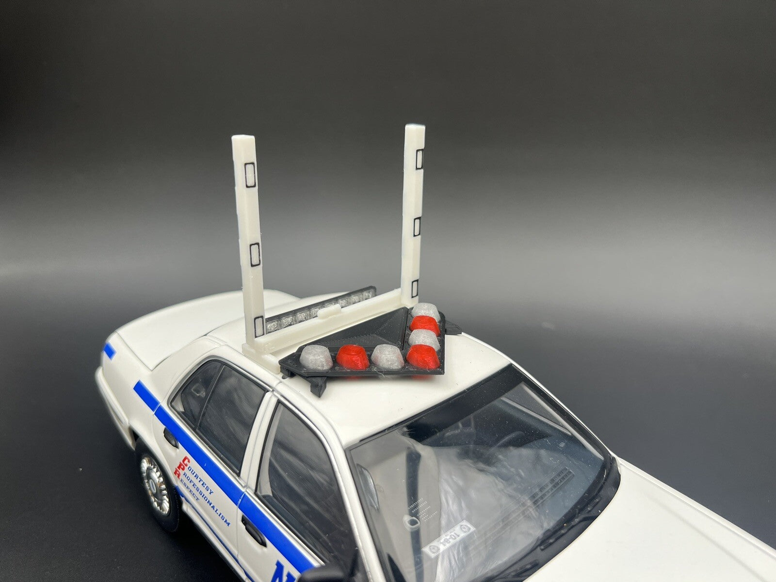 1/18 LED Ready NYPD Red Federal Signal Vision SLR Lightbar Police Sheriff Car3