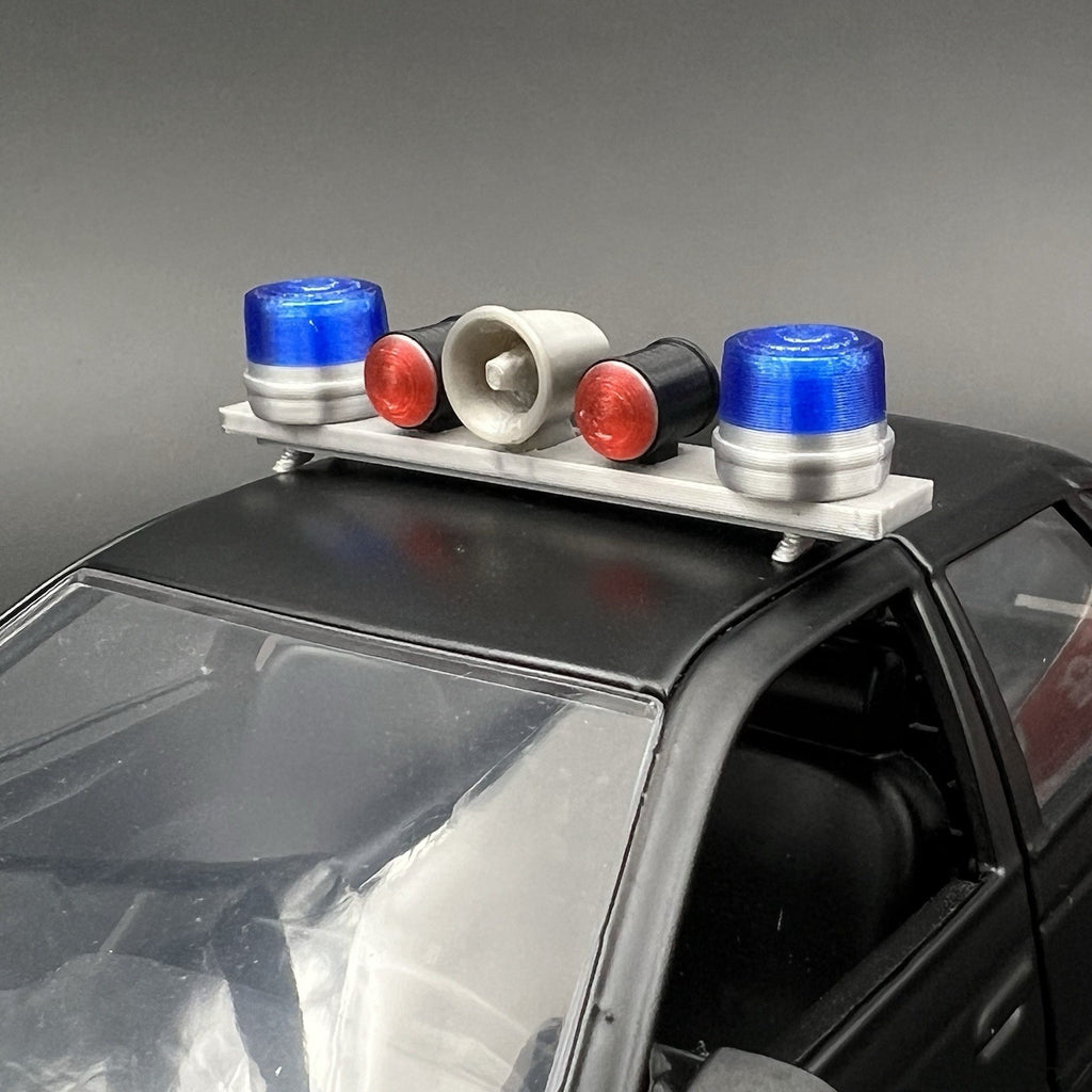 1/24 25 Blue Red Mars Skybolt Beacon Lightbar Siren Speaker Police Sheriff Fire6