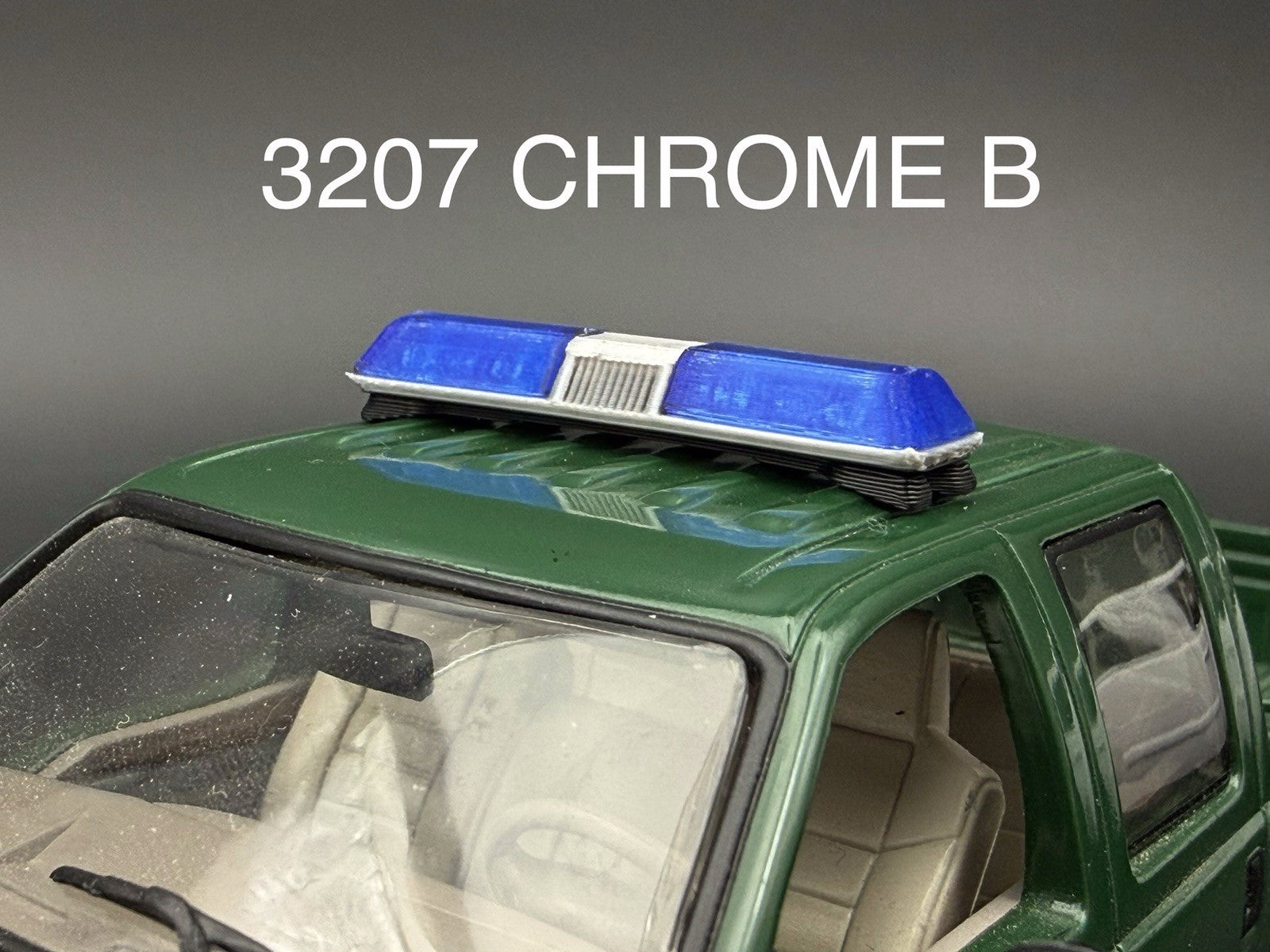1/32 Blue Chrome Code 3 LP6000 Lightbar Police Fire 3207ChromeB0