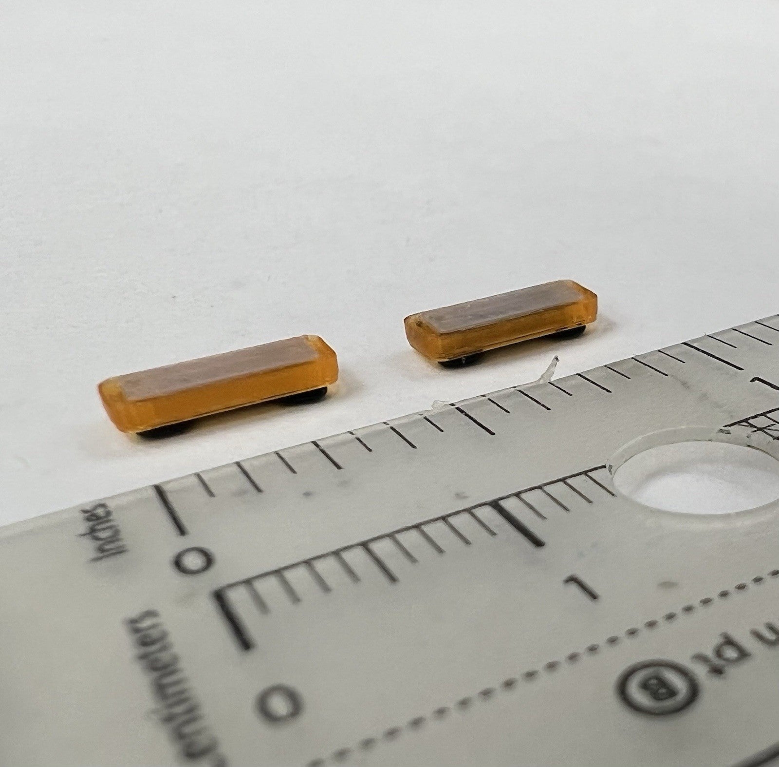 2 Pack 1/64 Mini Whelen Edge Amber Lightbar Gray Top Cover Work Truck Security12