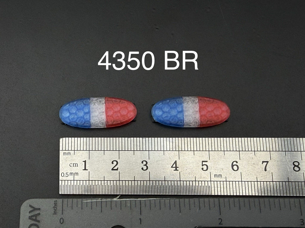 2 Pack 1/43 O Scale Blue Red Federal Signal Arjent Lightbar Police 4350BR0