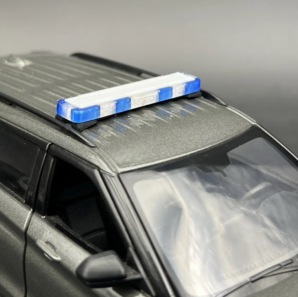 1/24 25 27 LED Ready Whelen Edge Maui Hawaii Honolulu Police Lightbar Blue Clear5